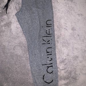 Calvin Klein logo sweatpants (cropped)